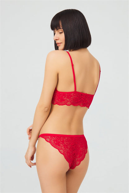 Dantelli Transparan Balensiz Kadın Sütyen Takımı | Yumuşak, Konforlu ve Destekleyici